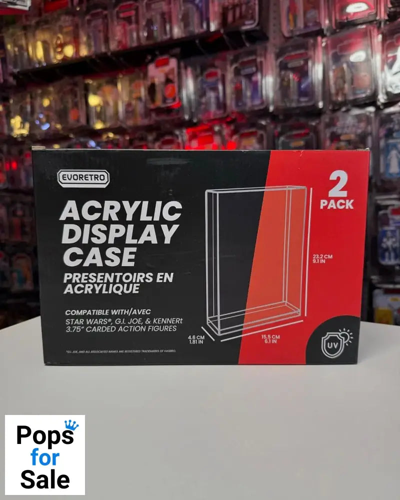 Evoretro Acrylic Display Cases 2-Pack for Action Figures