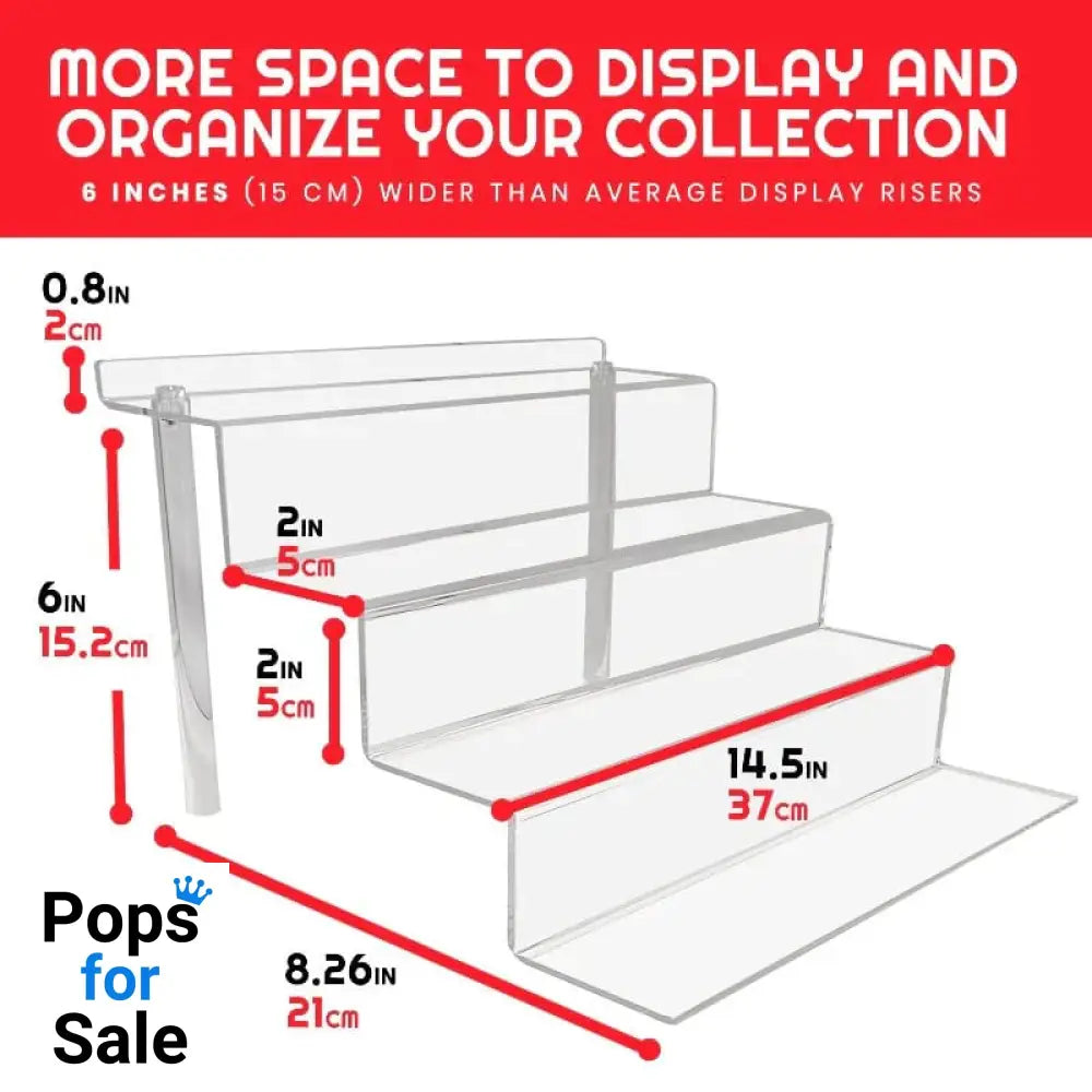 Evoretro Acrylic Shelf Riser 2-Pack RS6