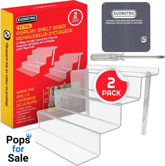 Evoretro Acrylic Shelf Riser 2-Pack RS6 Gadgets