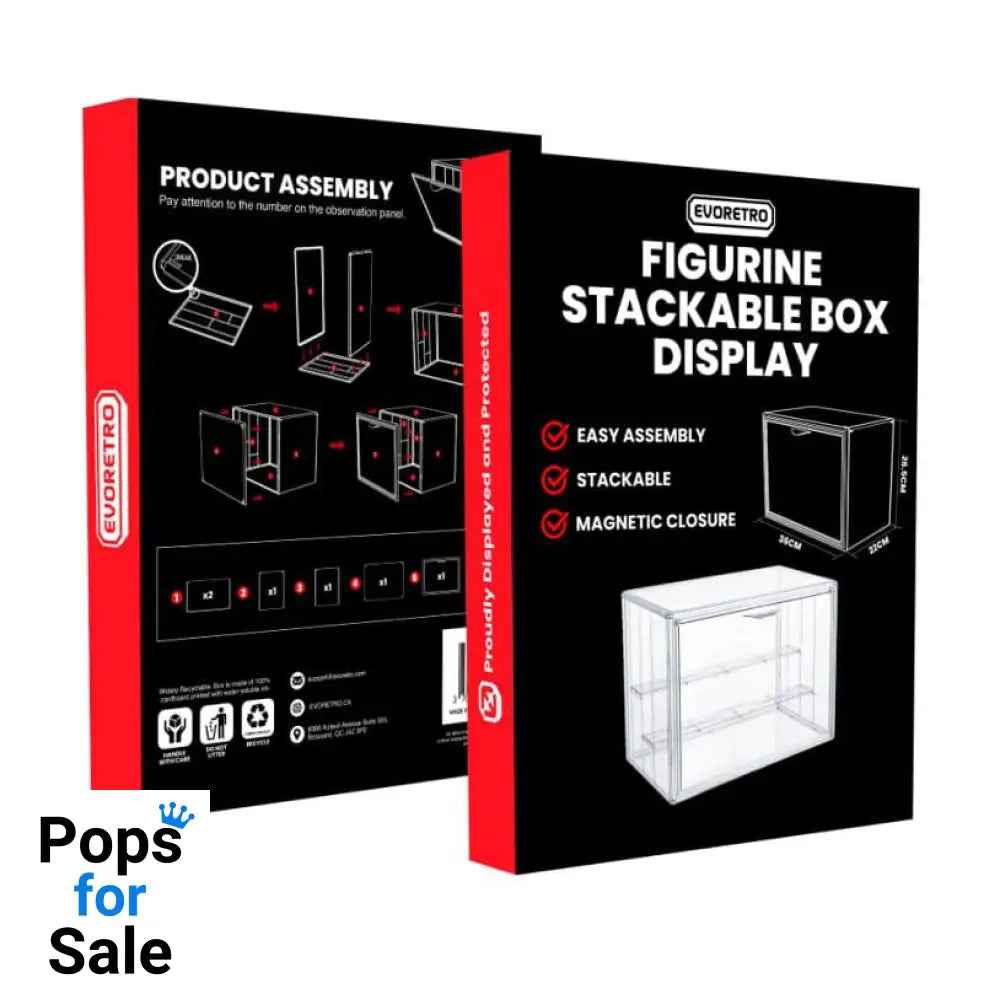 Evoretro Figure Display Box Stackable Gadgets