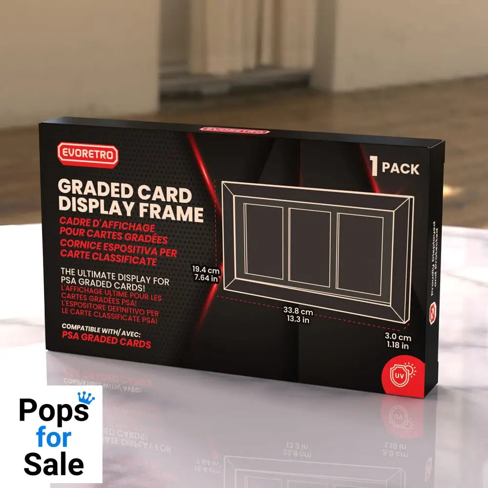 Evoretro Graded Card Display Frame for 3 PSA Graded Cards