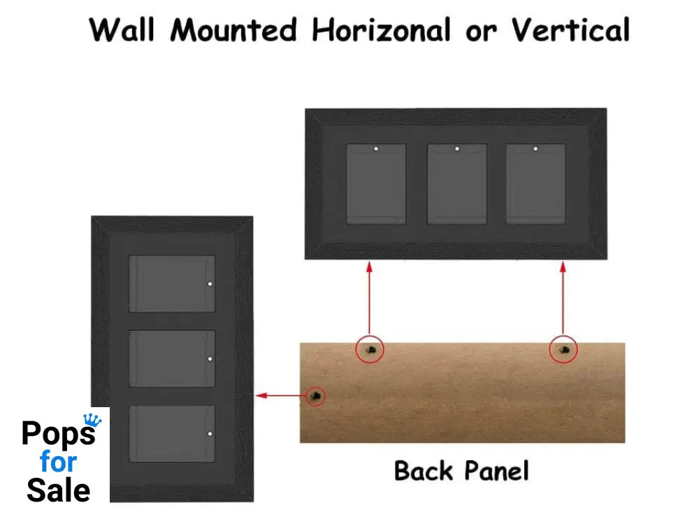 Evoretro Graded Card Display Frame for 3 PSA Graded Cards