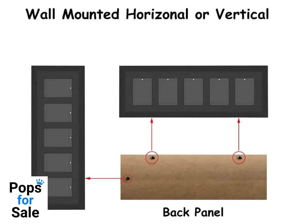 Evoretro Graded Card Display Frame for 5 PSA Graded Cards