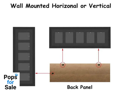 Evoretro Graded Card Display Frame for 5 PSA Graded Cards
