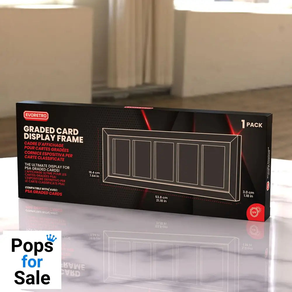 Evoretro Graded Card Display Frame for 5 PSA Graded Cards