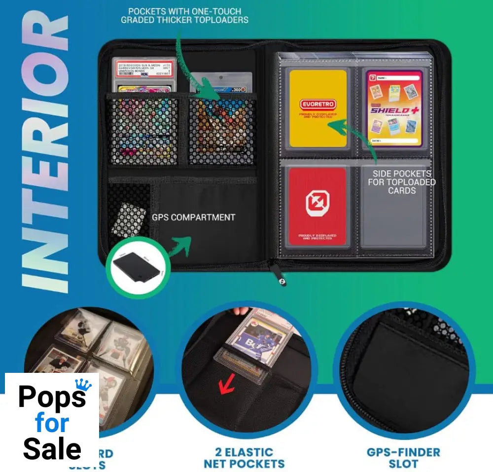 Evoretro Shield+ Topload Cards Binder Compact 96 Karten Black Card Binders & Sheets