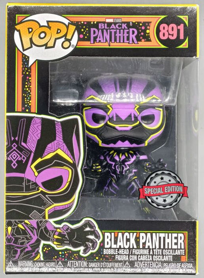 891 Black Panther (Blacklight) - Marvel - Box Damaged Funko POP