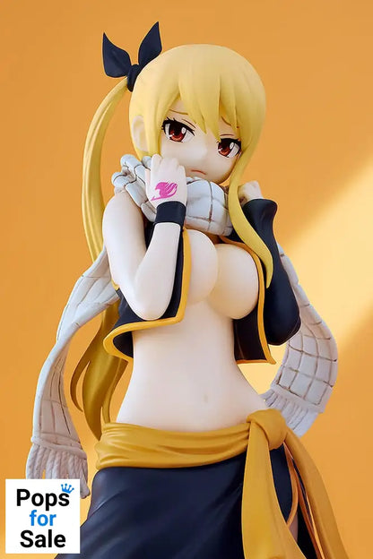 Fairy Tail Pop Up Parade PVC Statue Lucy Heartfilia Natsu Costume Ver. L Size 22 cm
