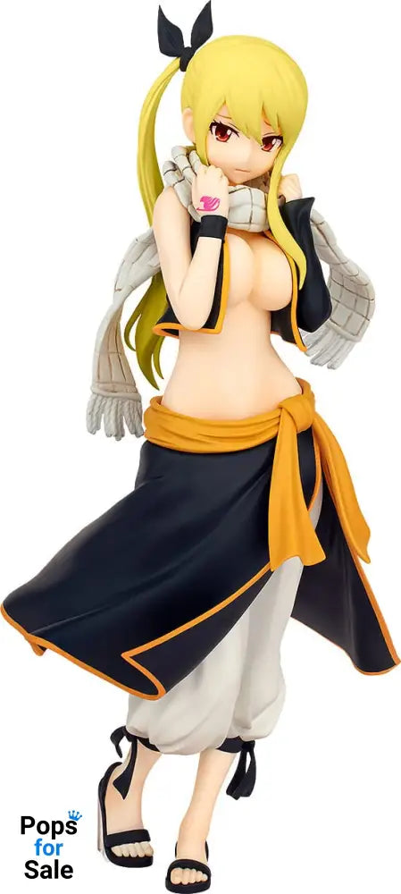 Fairy Tail Pop Up Parade PVC Statue Lucy Heartfilia Natsu Costume Ver. L Size 22 cm
