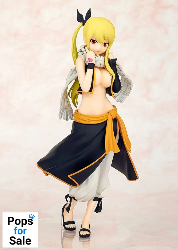Fairy Tail Pop Up Parade PVC Statue Lucy Heartfilia Natsu Costume Ver. L Size 22 cm