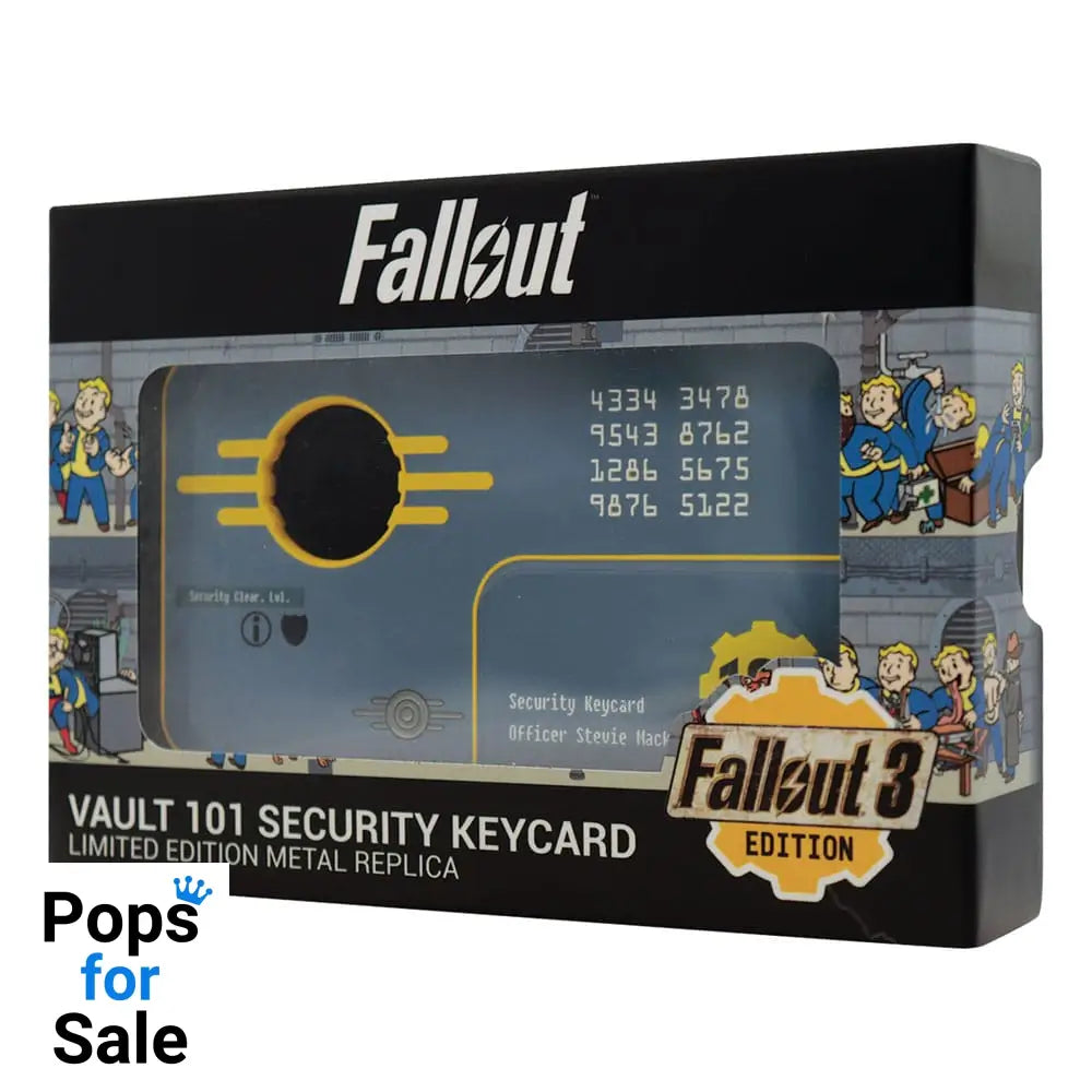 Fallout 3 Replica Vault 101 Security Keycard Limited Edition