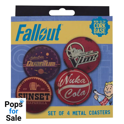 Fallout Coaster 4-Pack Metal Drinks