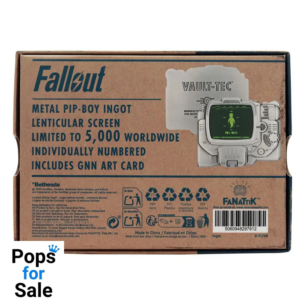 Fallout Collectible Ingot Pip-Boy Limited Edition Coins