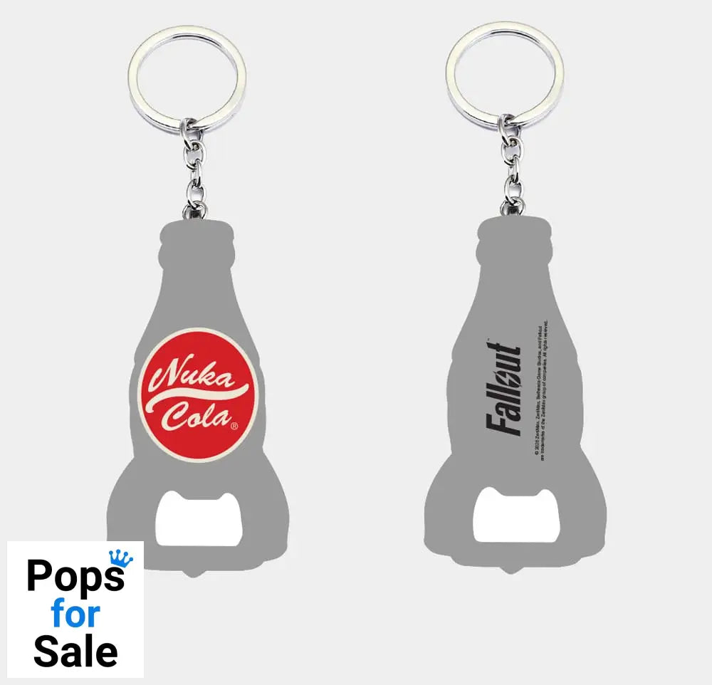Fallout Keychain with Bottle Opener Nuka Cola Logo
