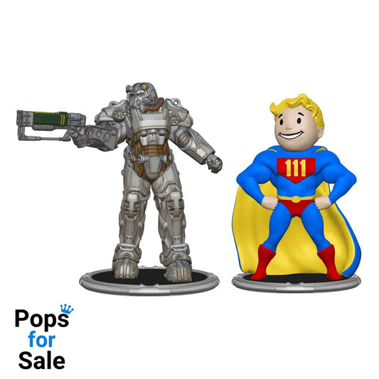 Fallout Mini Figures 2-Pack Set C T-60 & Vault Boy (Power) 7 cm Statues
