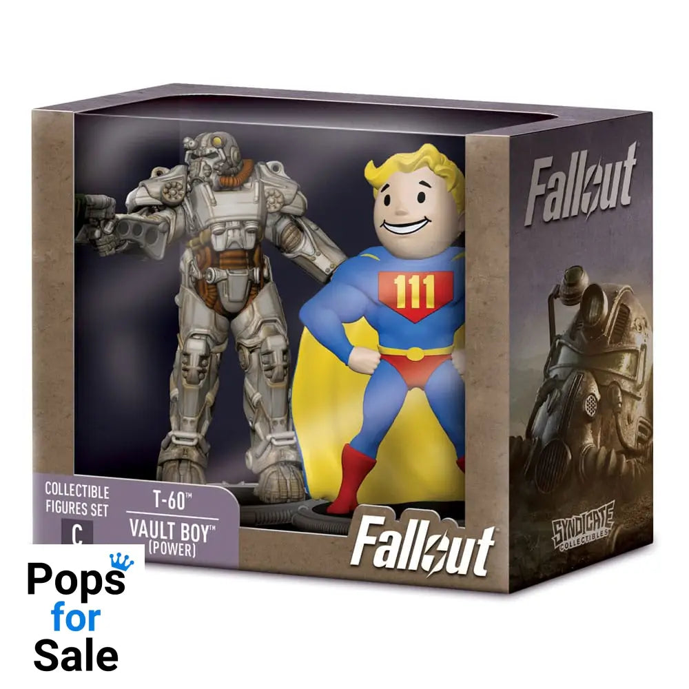 Fallout Mini Figures 2-Pack Set C T-60 & Vault Boy (Power) 7 cm