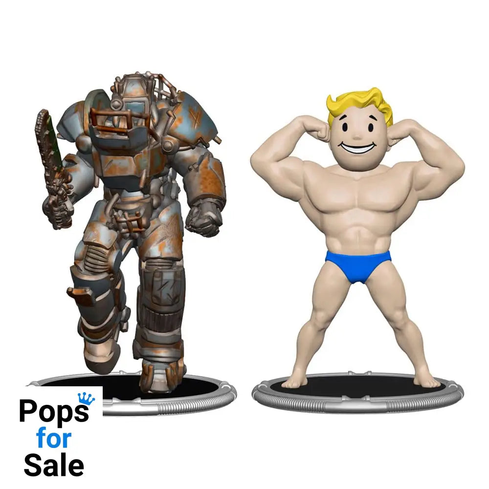 Fallout Mini Figures 2-Pack Set E Raider & Vault Boy (Strong) 7 cm Statues