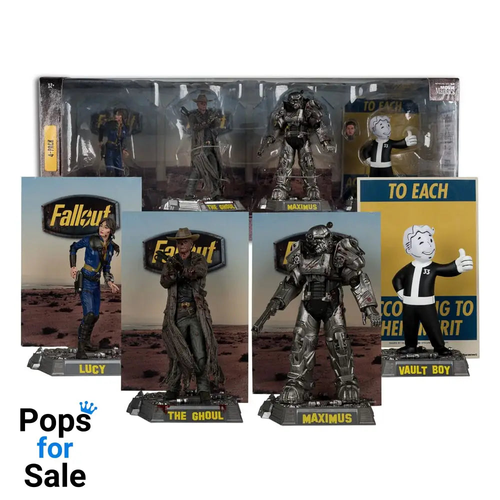 Fallout Movie Maniacs PVC Statue 4-Pack Lucy, Maximus, The Ghoul & Vault Boy 15 cm