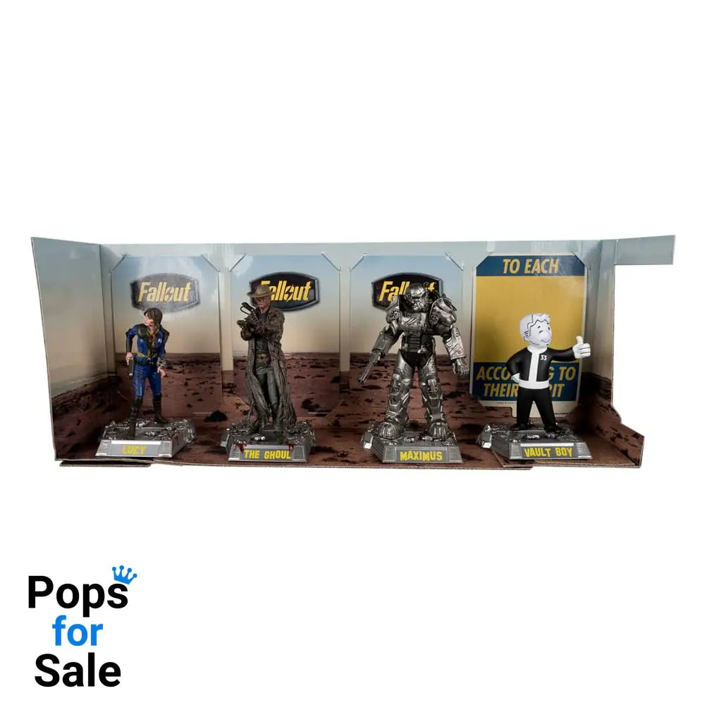 Fallout Movie Maniacs PVC Statue 4-Pack Lucy, Maximus, The Ghoul & Vault Boy 15 cm