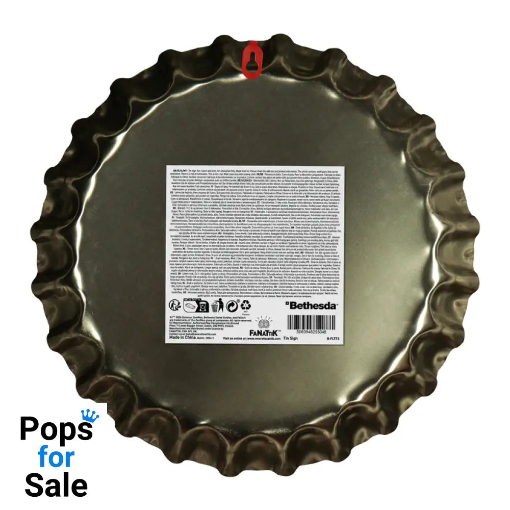 Fallout Nuka-Cola Bottle Cap Tin Sign Tin Sign