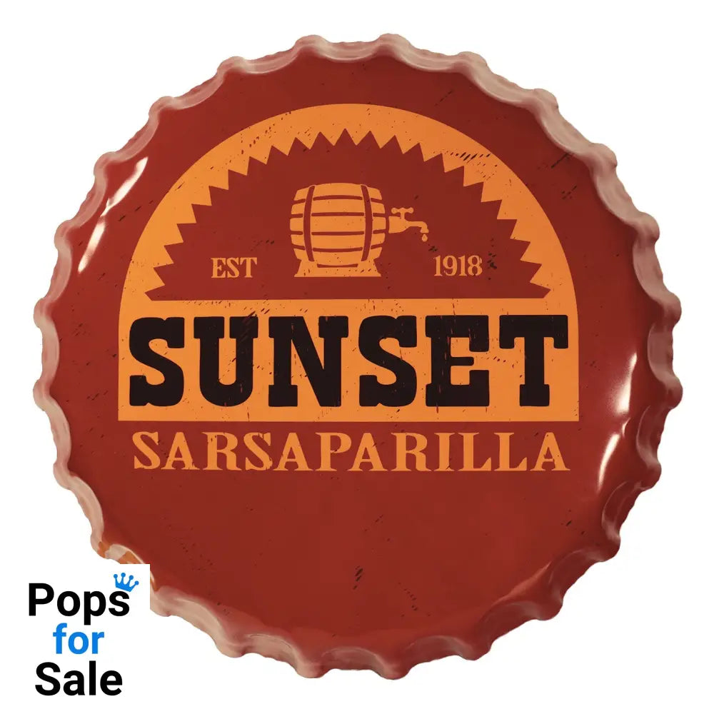 Fallout Sunset Sarsaparilla Bottle Cap Tin Sign