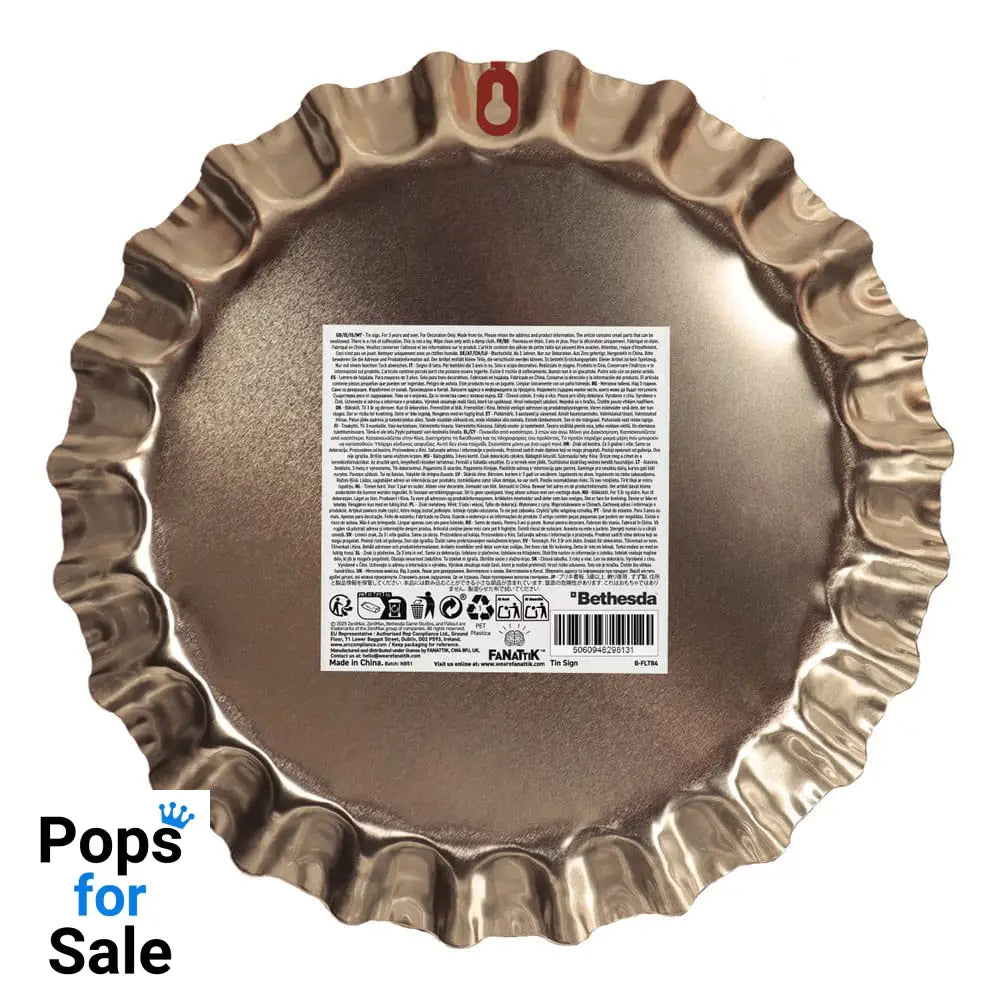 Fallout Tin Sign Sunset Sarsaparilla Bottle Cap