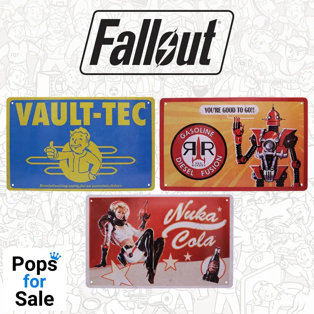 Fallout Tin Signs 3 Pack Brands