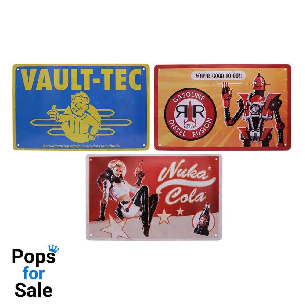 Fallout Tin Signs 3 Pack Brands Tin signs