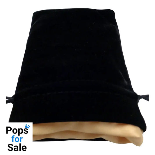 FanRoll Dice Bag Velvet Black with Gold Satin Small Dice accessories