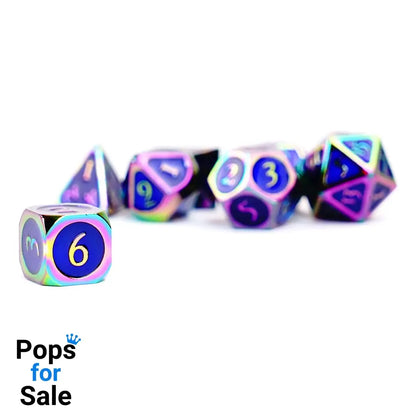 FanRoll  Dice Set Rainbow with Blue Enamel (7)