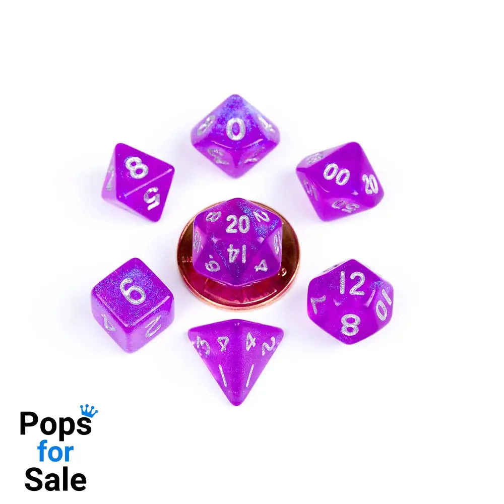 FanRoll Mini Dice Set Stardust Purple (7) Dice