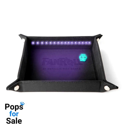 FanRoll Shadowlight Folding Blacklight Dice Tray Black Board games and accessories