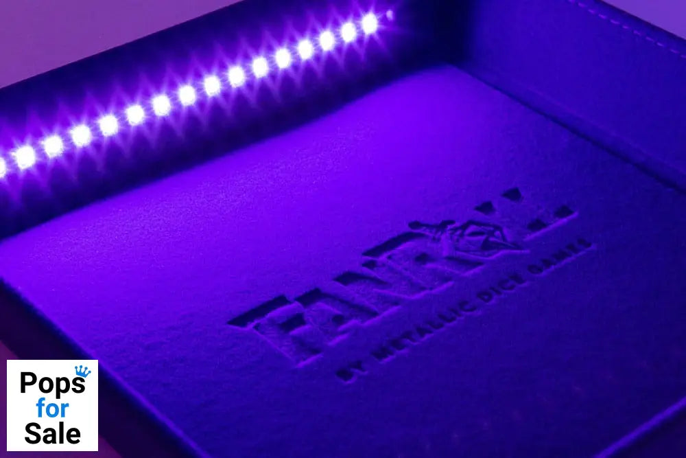 FanRoll Shadowlight Folding Blacklight Dice Tray Black
