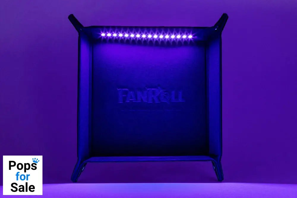 FanRoll Shadowlight Folding Blacklight Dice Tray Black