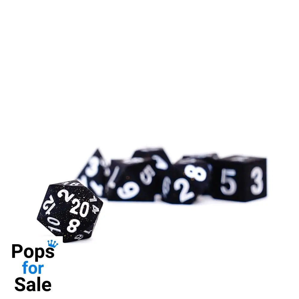 FanRoll Sharp Edge Silicone Dice Set Gold Scatter (7) Dice