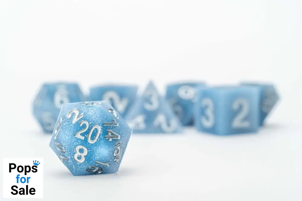 FanRoll Sharp Edge Silicone Dice Set Volcanic Soot (7) Dice