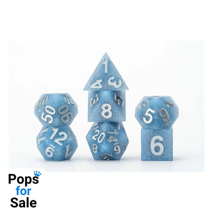 FanRoll Sharp Edge Silicone Dice Set Volcanic Soot (7)