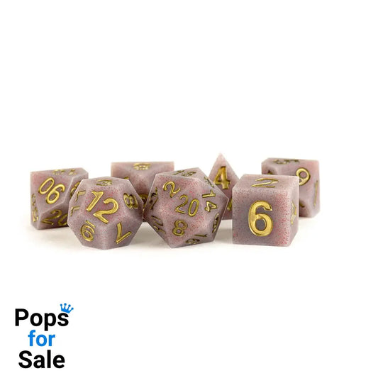 FanRoll Sharp Edge Silicone Dice Set Volcanic Soot (7) Dice