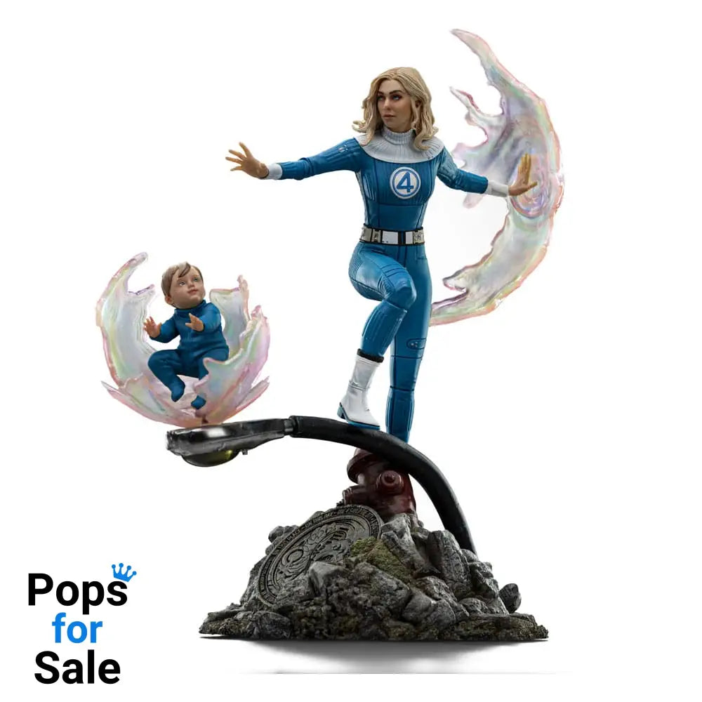 Fantastic Four Art Scale Statue 1/10 Invisible Woman and Franklin 28 cm Statues