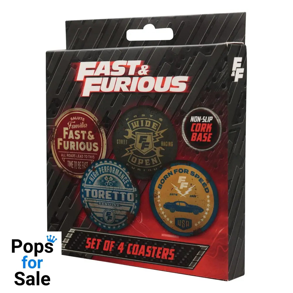 Fast & Furious Coaster 4-Pack Vintage Style