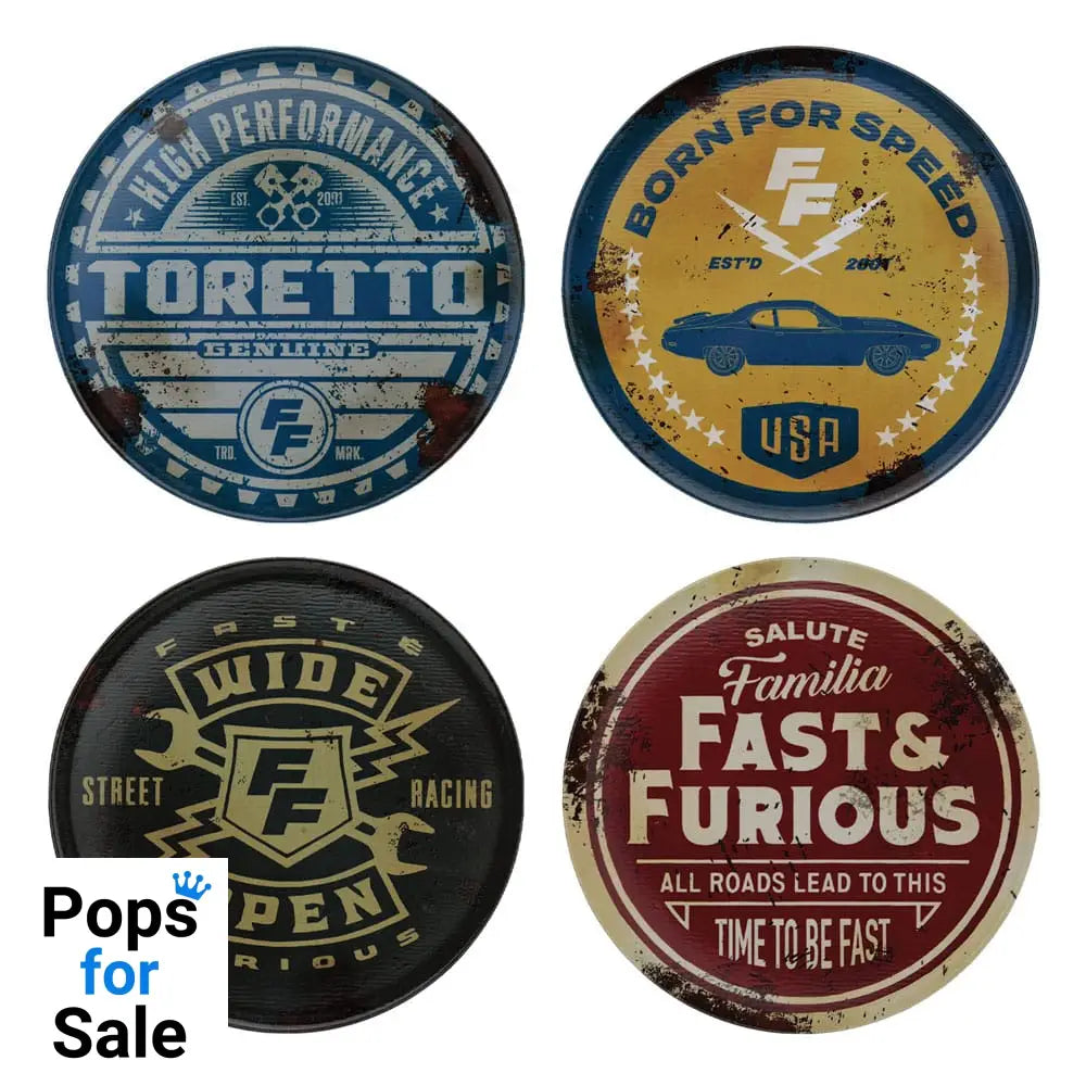 Fast & Furious Coaster 4-Pack Vintage Style