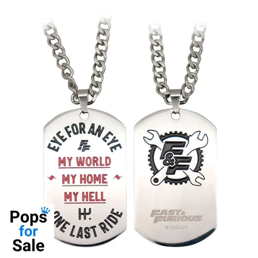 Fast & Furious Dog Tags with ball chain Pendants & necklaces