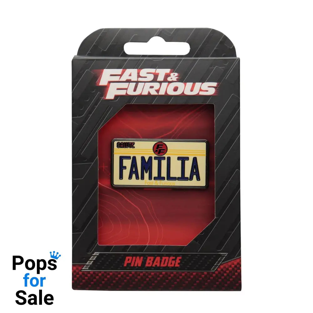 Fast & Furious Familia License Plate Pin Badge