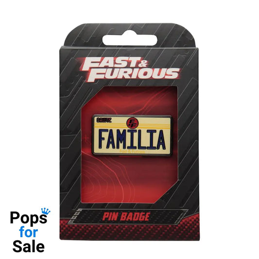 Fast & Furious Familia License Plate Pin Badge