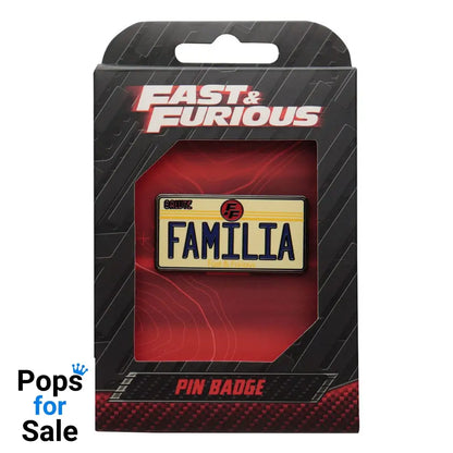 Fast & Furious Pin Badge Familia License Plate