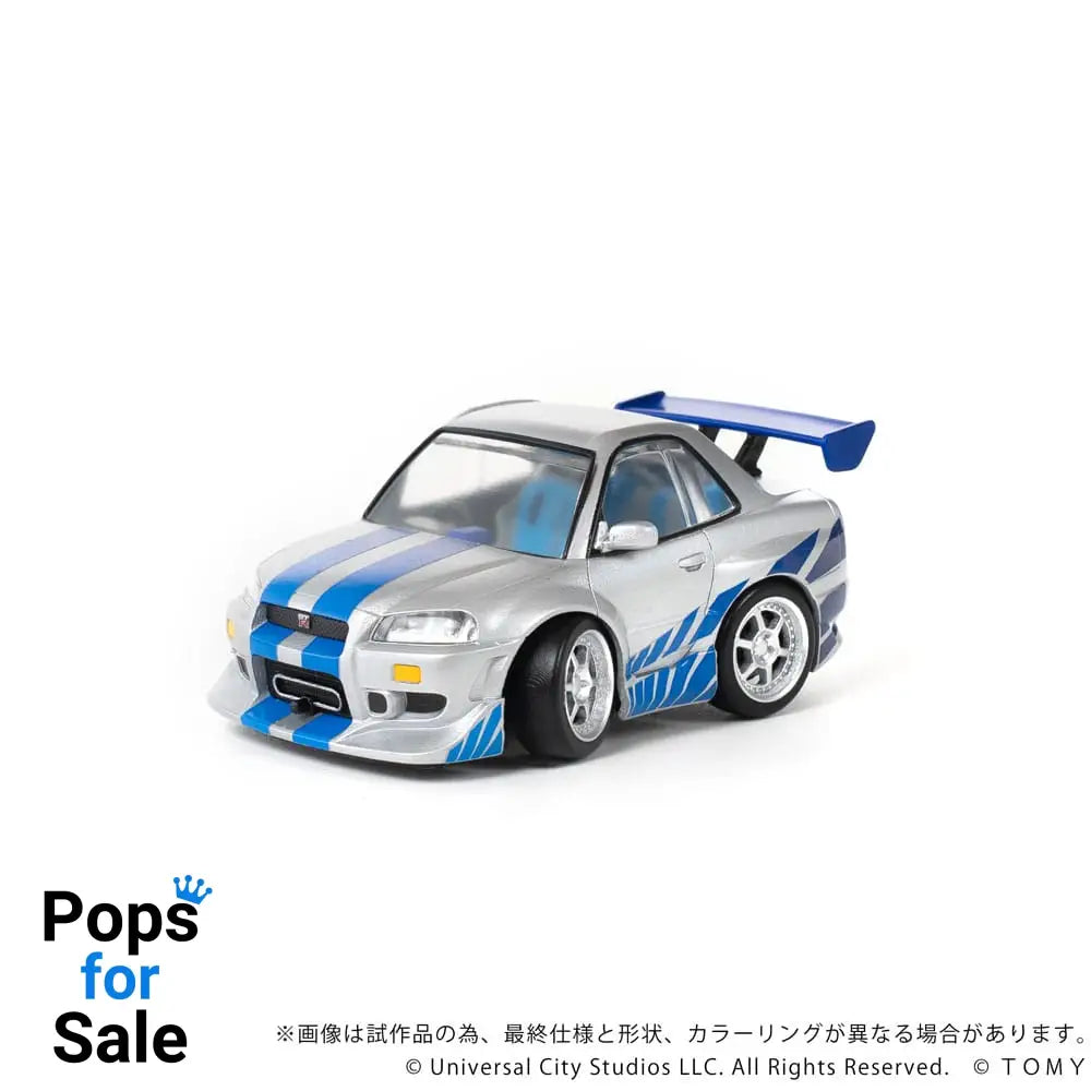 Fast & Furious Q-Village Vehicle with mini-figure Nissan Skyline GT-R (R34) 9 cm