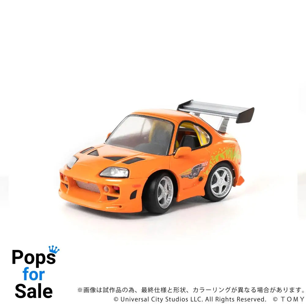Fast & Furious Q-Village Vehicle with mini-figure Toyota Supra JZA80 9 cm Action figures