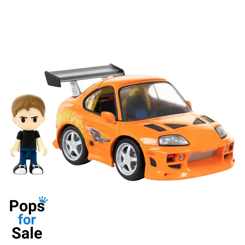 Fast & Furious Q-Village Vehicle with mini-figure Toyota Supra JZA80 9 cm Action figures