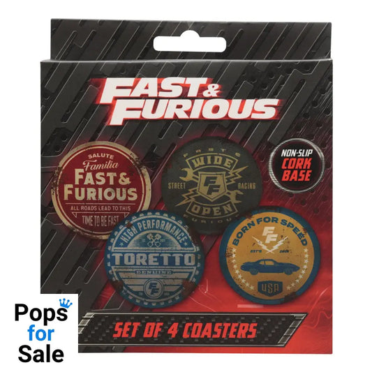 Fast & Furious Set of 4 Vintage Style Coasters