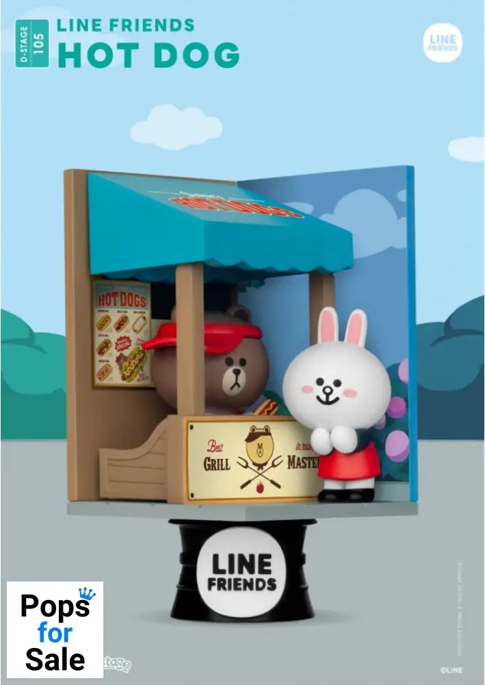 Figure (DS-105) Hot Dog Close Box - Line Friends Figure